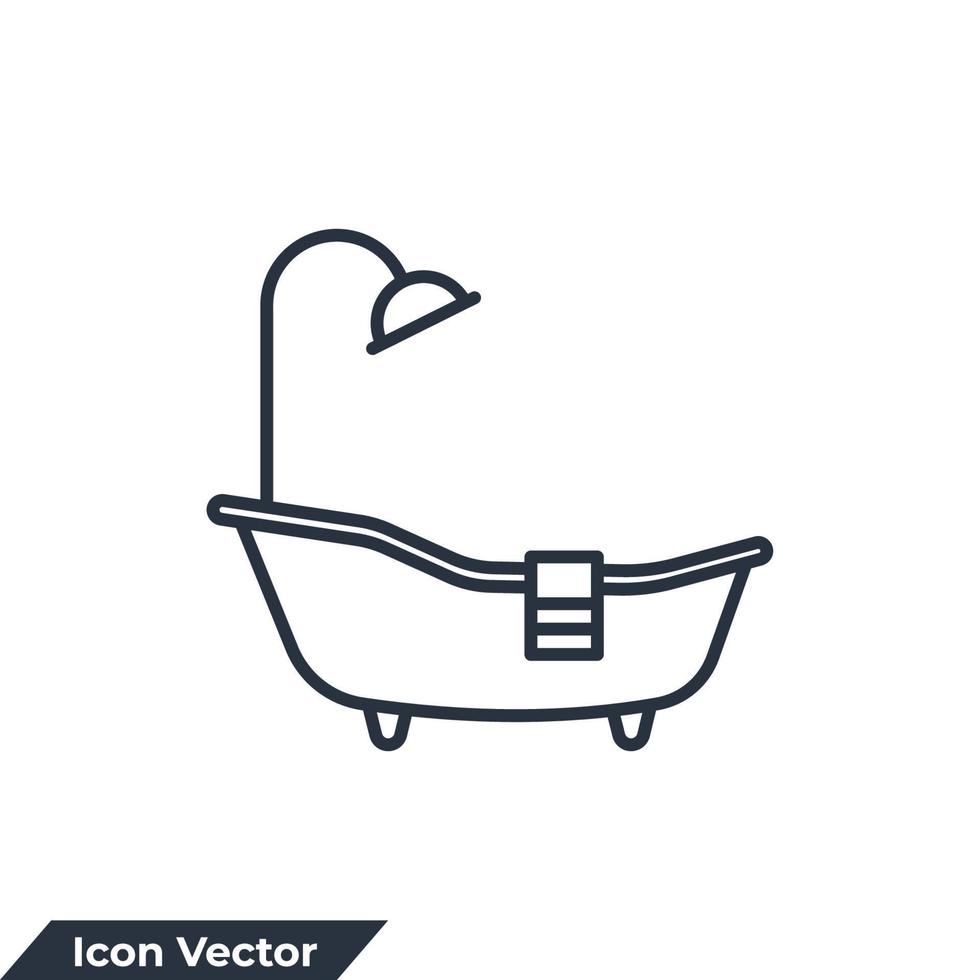 bad icoon logo vector illustratie. bad teken symbool sjabloon voor grafisch en web ontwerp verzameling
