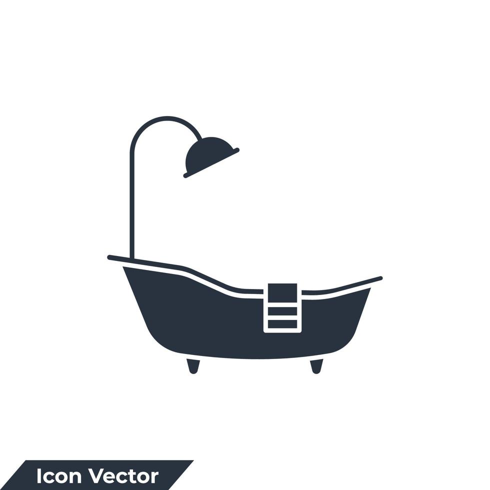 bad icoon logo vector illustratie. bad teken symbool sjabloon voor grafisch en web ontwerp verzameling