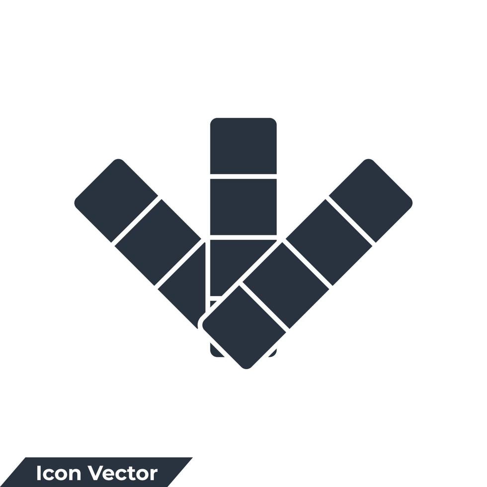 kleur swatch icoon logo vector illustratie. kleur palet schrijfbehoeften gevulde symbool sjabloon voor grafisch en web ontwerp verzameling