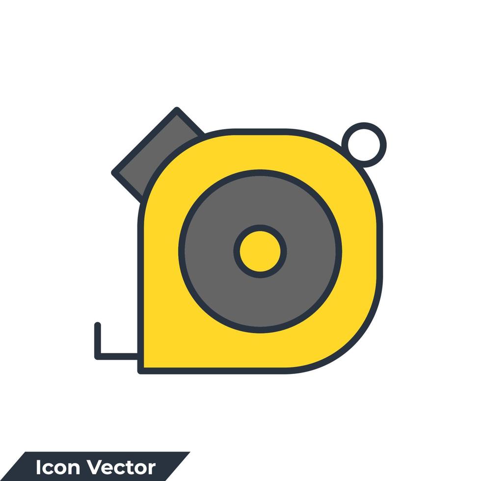 plakband meten icoon logo vector illustratie. meting plakband symbool sjabloon voor grafisch en web ontwerp verzameling