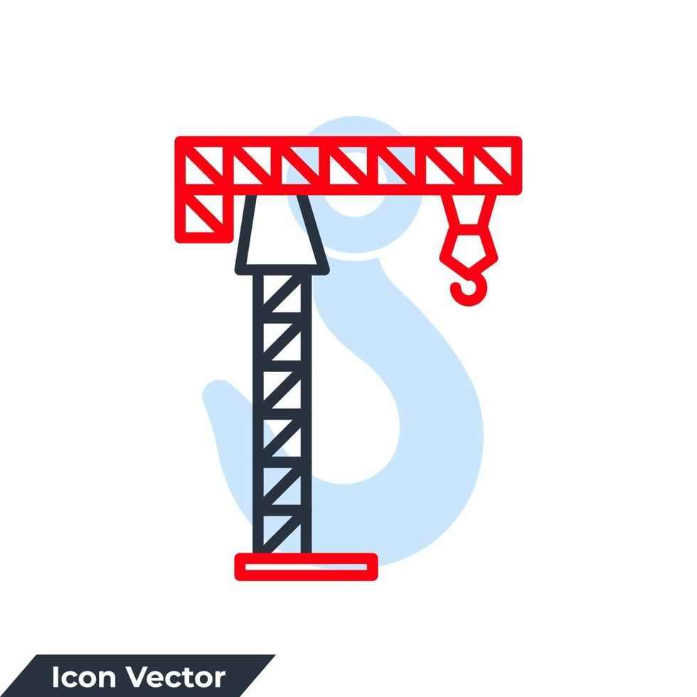 toren kraan icoon logo vector illustratie. toren kraan symbool sjabloon voor grafisch en web ontwerp verzameling