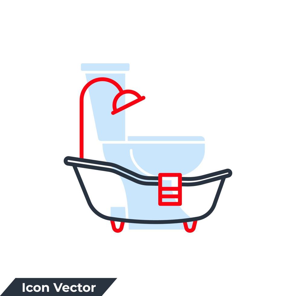 bad icoon logo vector illustratie. bad teken symbool sjabloon voor grafisch en web ontwerp verzameling
