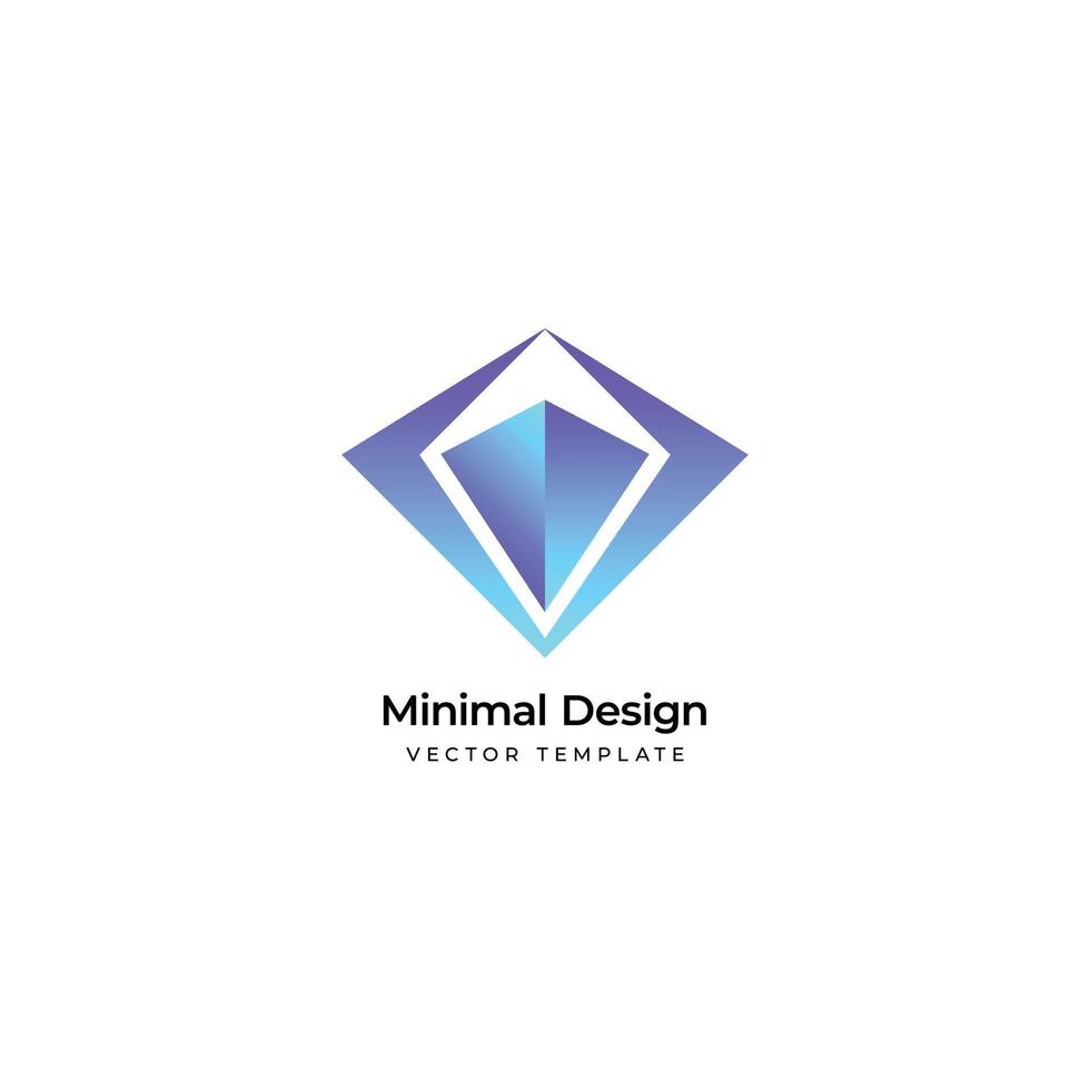 diamant minimaal logo sjabloon. vector illustratie