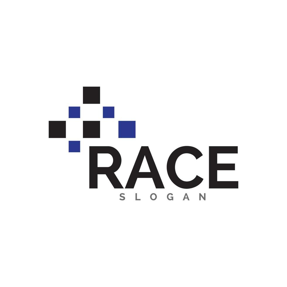 race vlagpictogram, eenvoudig ontwerp illustratie vector