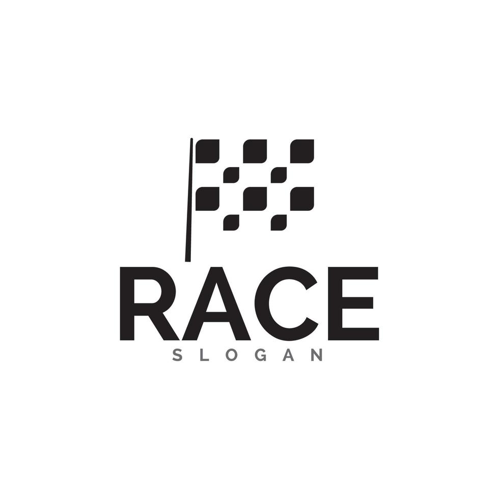 race vlagpictogram, eenvoudig ontwerp illustratie vector