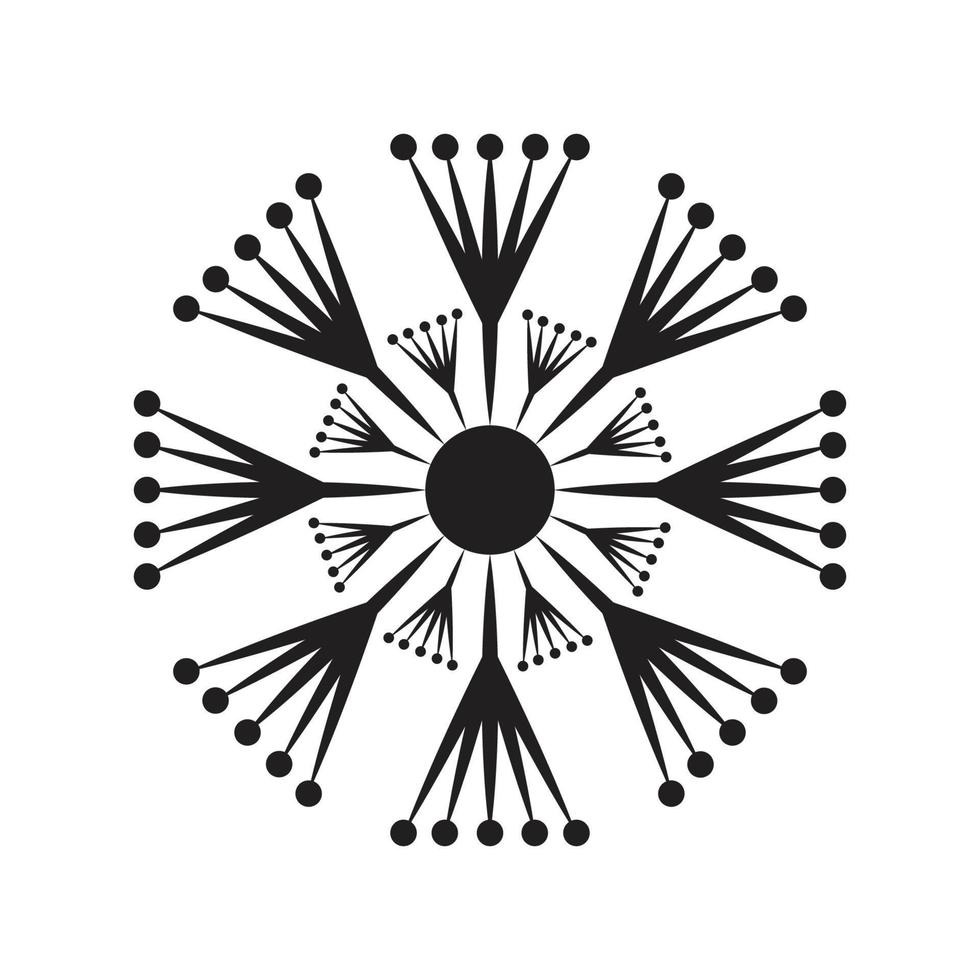 paardebloem bloem logo vector sjabloonontwerp