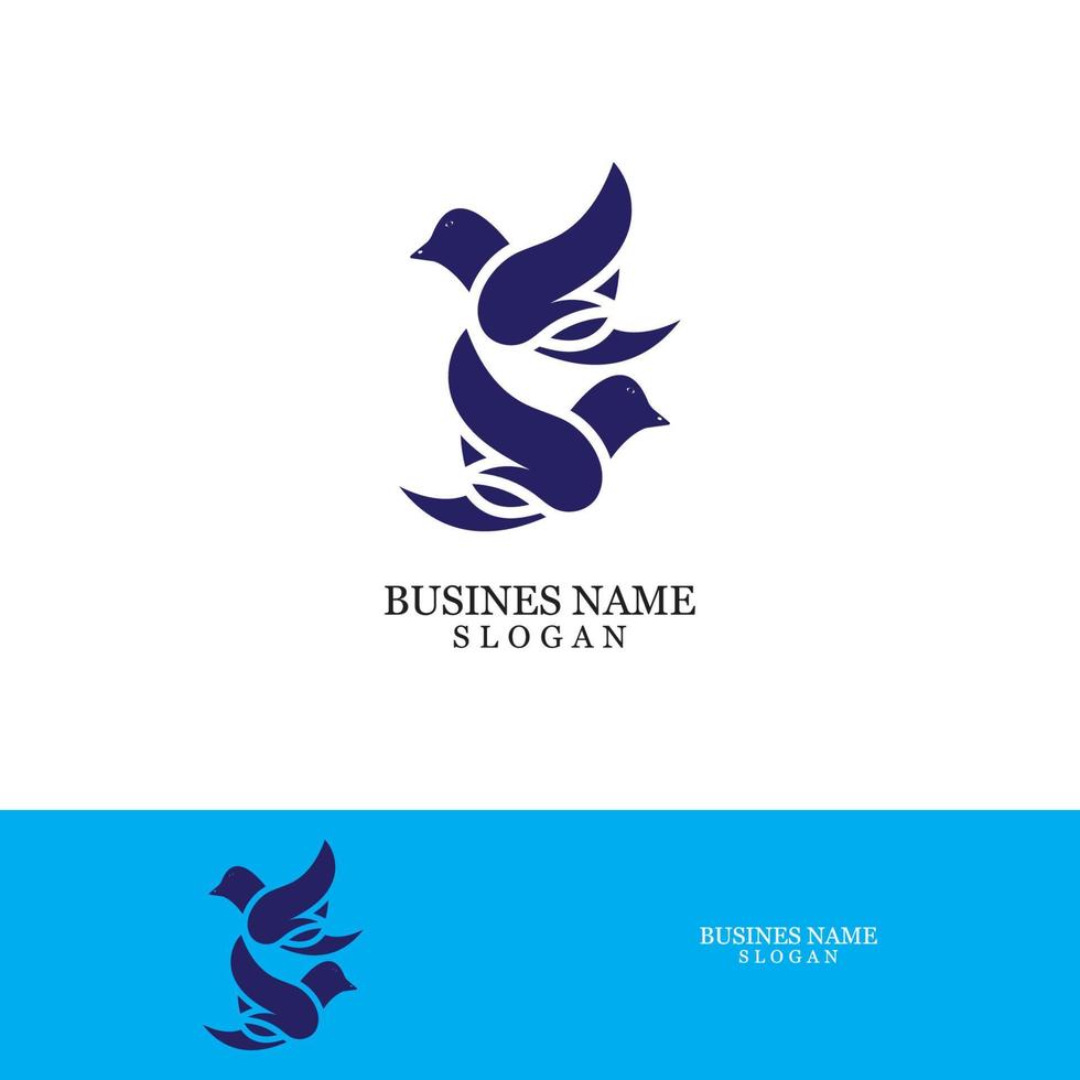 vogel vleugel duif logo sjabloon vector