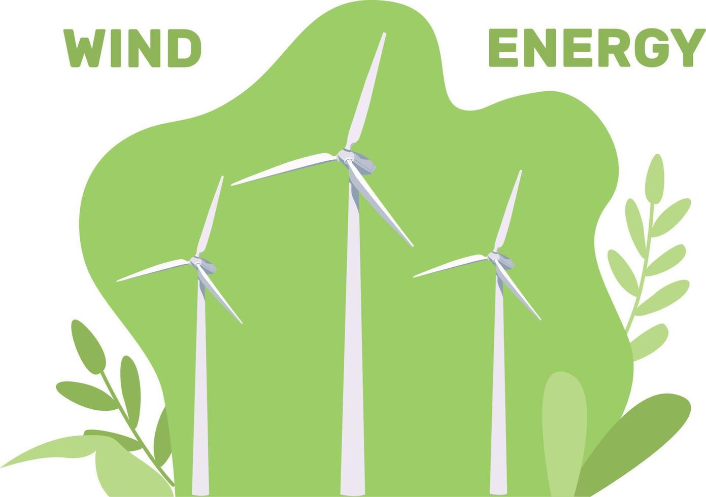 aan land wind boerderijen. groen energie wind turbines Aan aarde. wind turbines. vector illustratie. schoon energie. opslaan de planeet.