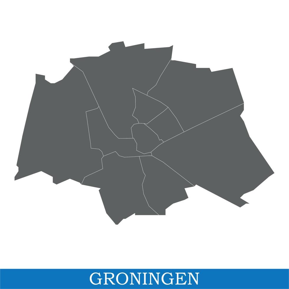 kaart is een stad van Nederland vector