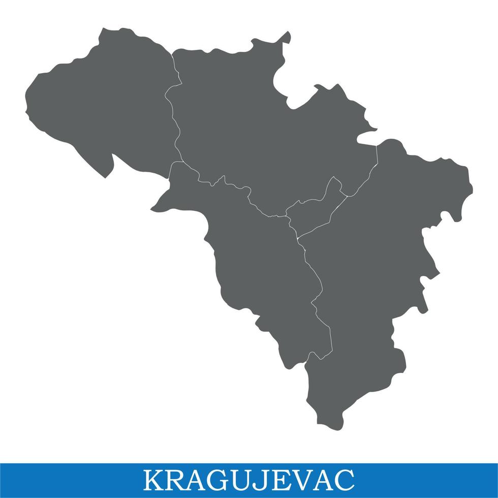 hoog kwaliteit kaart stad van Servië vector