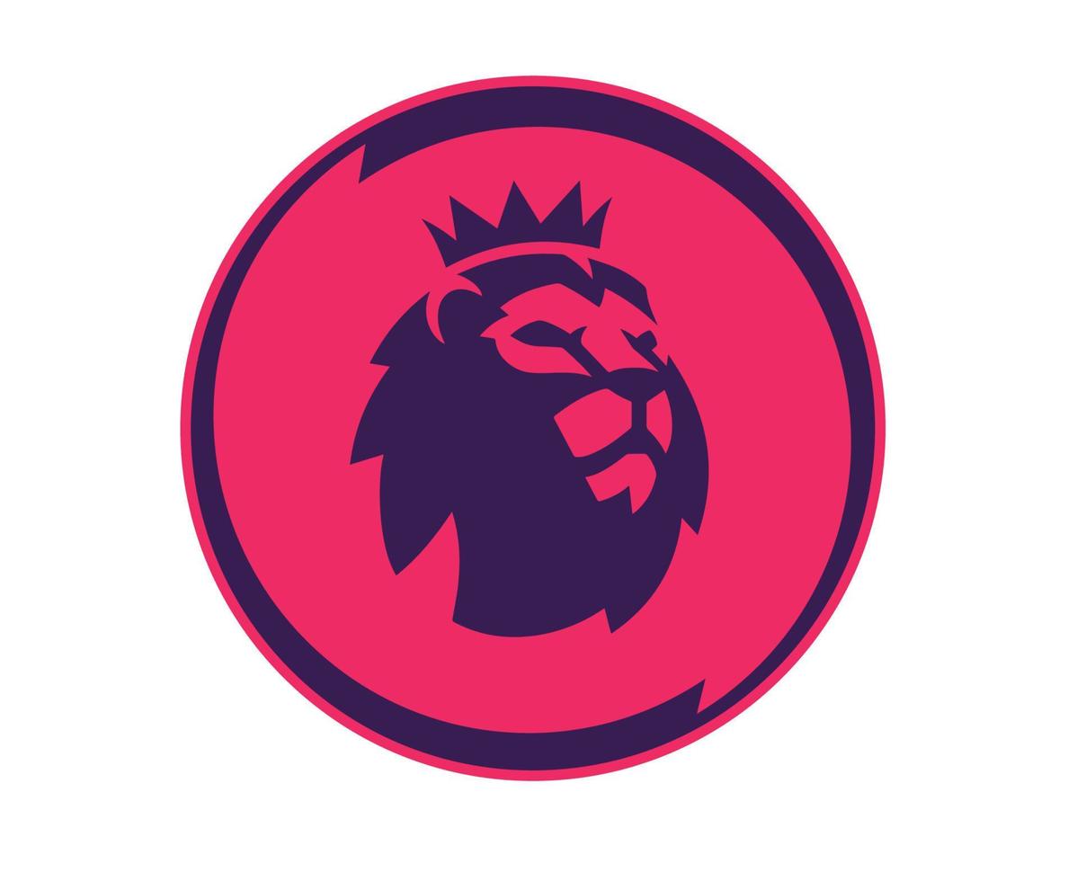 premier liga symbool logo Purper en roze ontwerp Engeland Amerikaans voetbal vector Europese landen Amerikaans voetbal teams illustratie