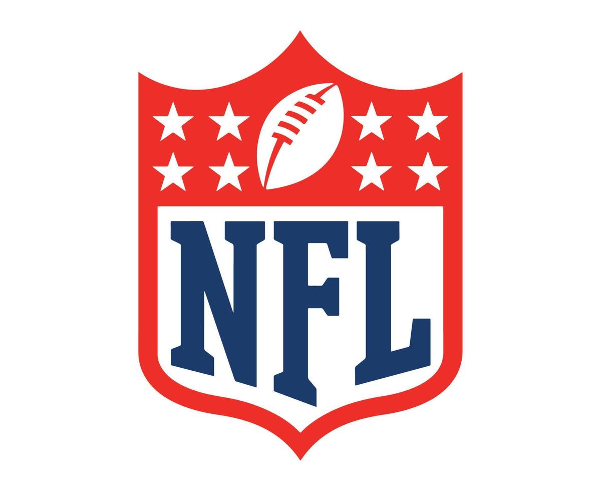 nfl logo symbool rood en blauw ontwerp Amerika Amerikaans voetbal Amerikaans vector landen Amerikaans voetbal Amerikaans teams illustratie