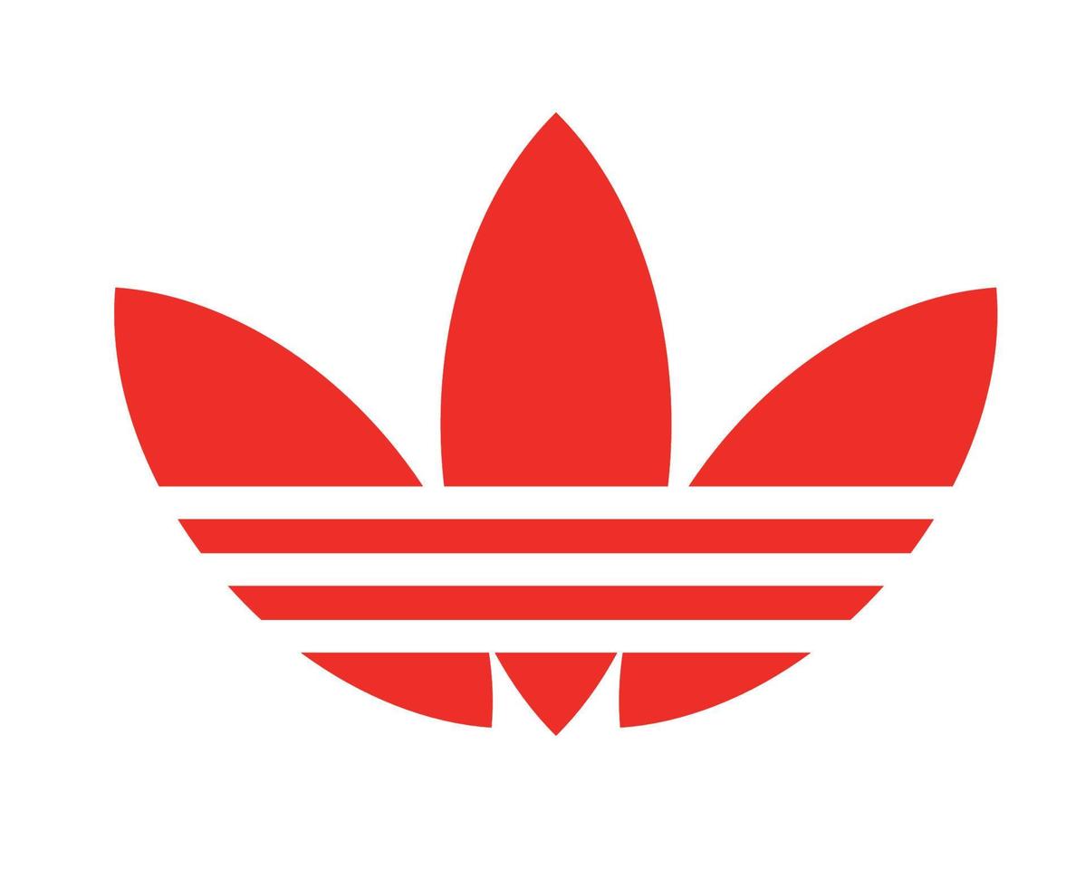 adidas symbool logo rood kleren ontwerp icoon abstract Amerikaans voetbal vector illustratie met wit achtergrond