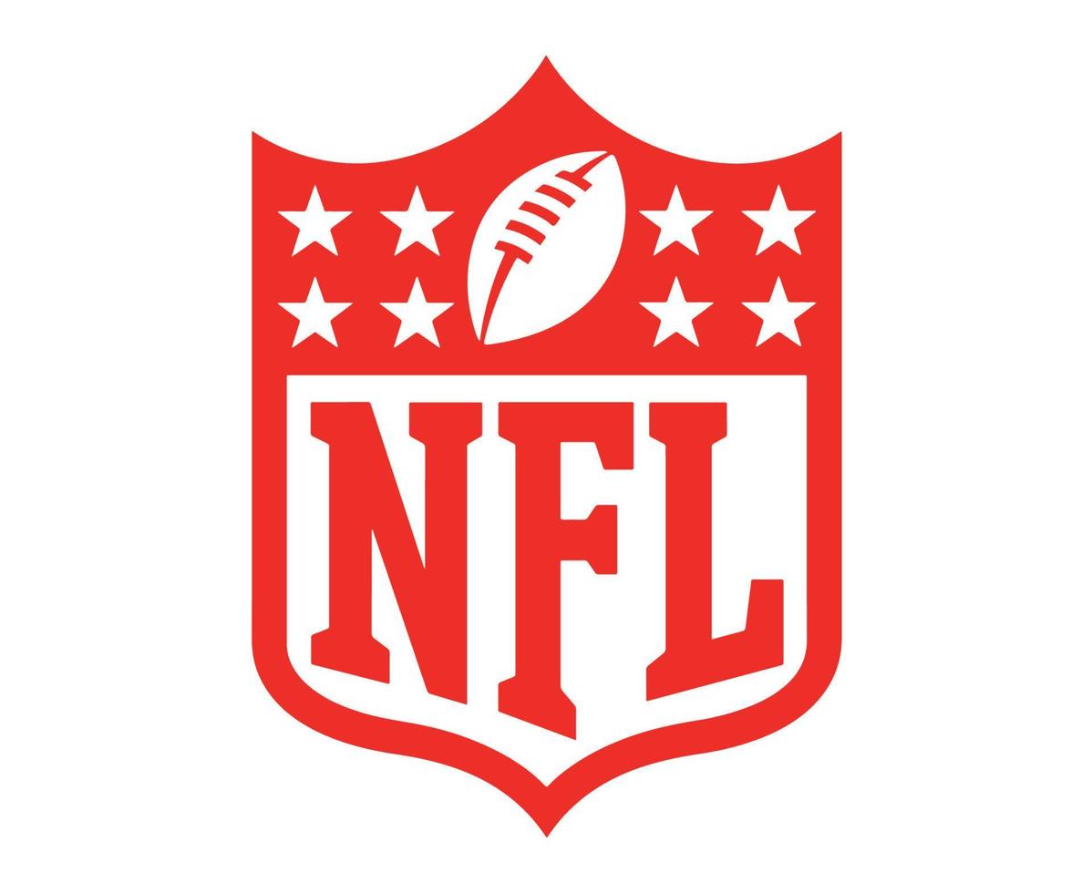 nfl logo symbool rood ontwerp Amerika Amerikaans voetbal Amerikaans vector landen Amerikaans voetbal Amerikaans teams illustratie