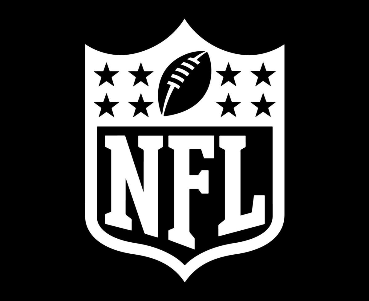 nfl logo symbool wit ontwerp Amerika Amerikaans voetbal Amerikaans vector landen Amerikaans voetbal Amerikaans teams illustratie met zwart achtergrond