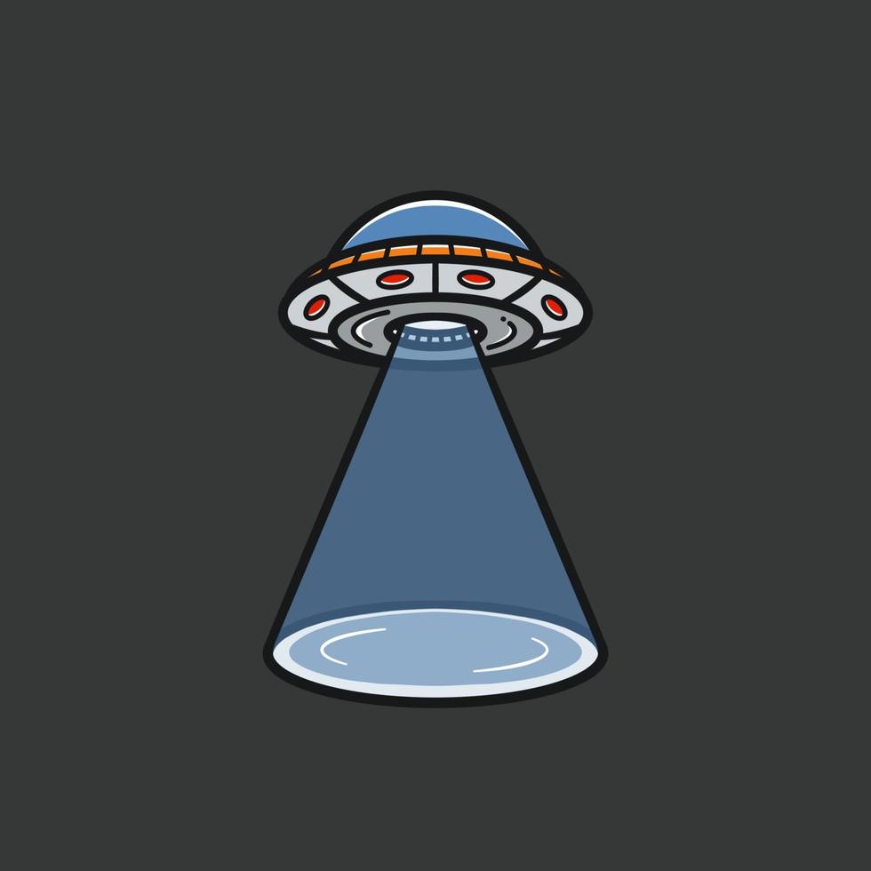een vliegend ufo digitaal illustratie vector