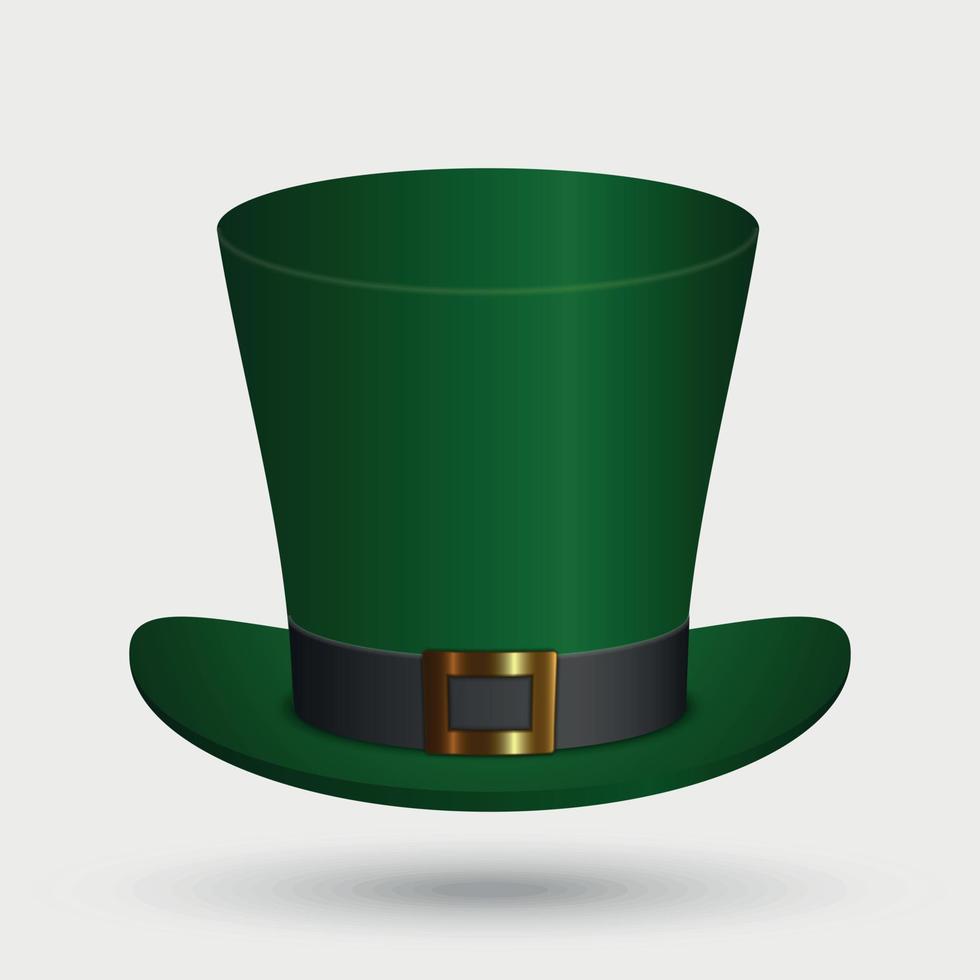 st. Patrick groen hoed geïsoleerd vector