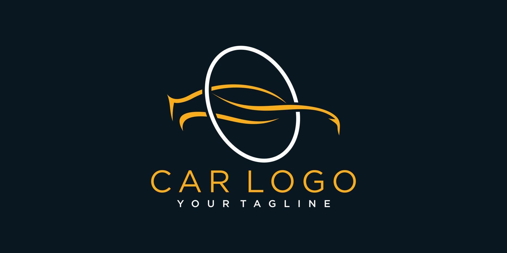 auto-logo-ontwerp met creatieve, moderne concept premium vector