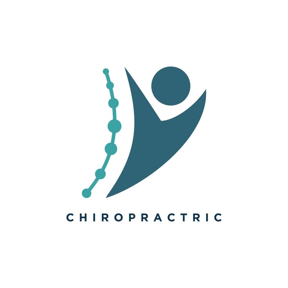 chiropractie icoon vector met modern element concept logo ontwerp premie vector