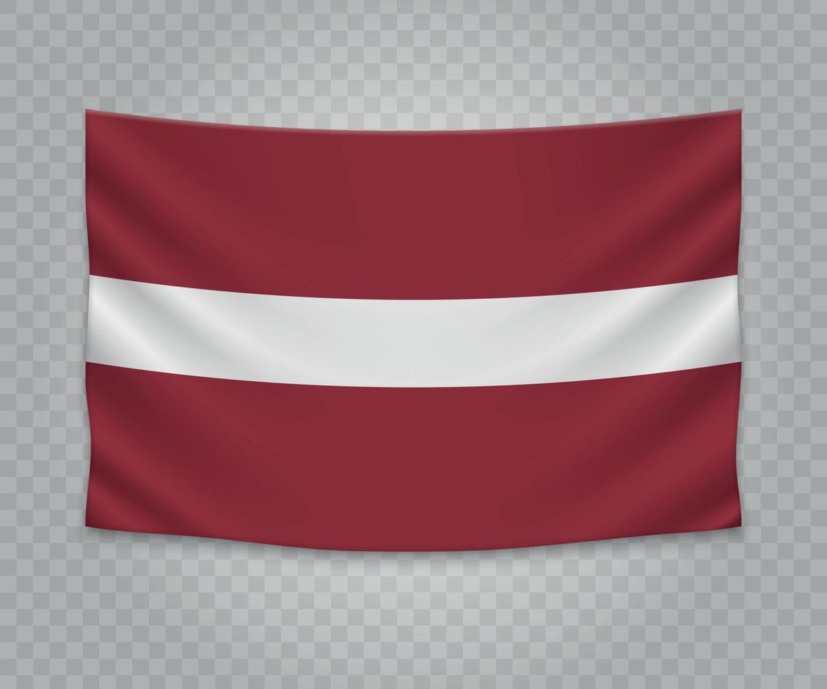 realistisch hangende vlag vector