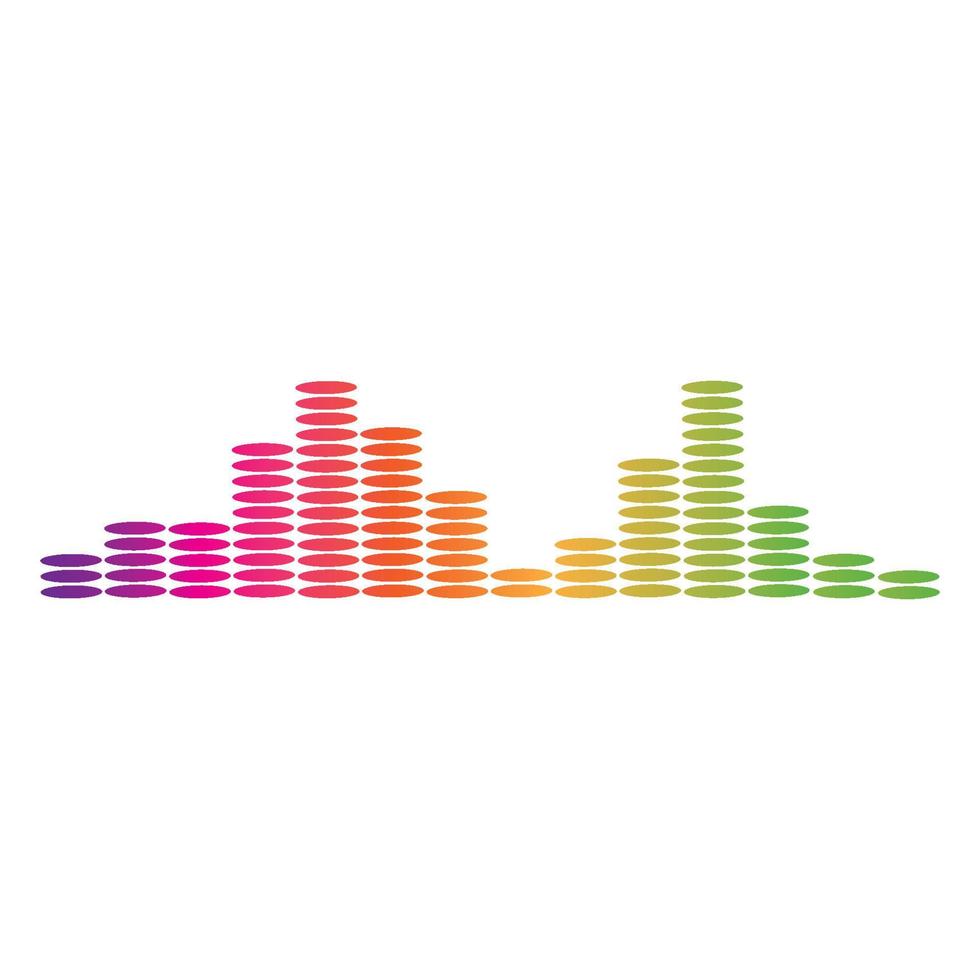 audio technologie muziek- geluid golven vector icoon illustratie