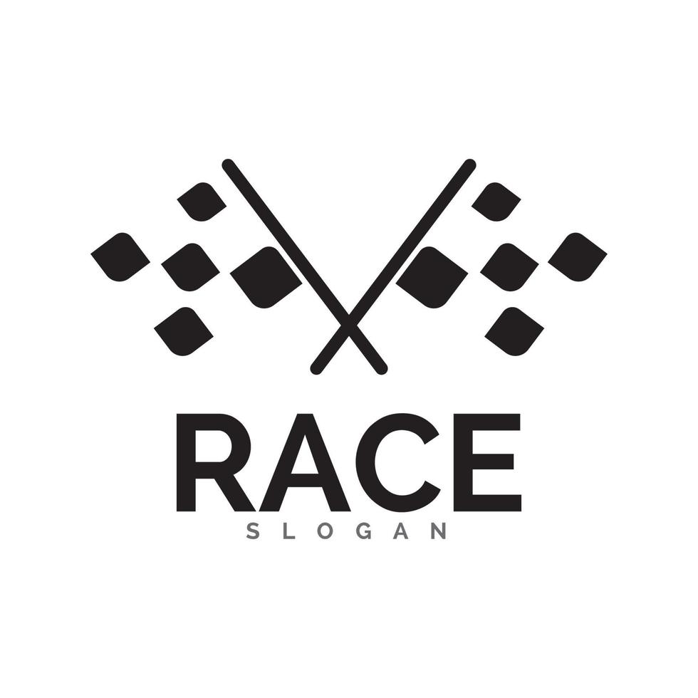 race vlagpictogram, eenvoudig ontwerp illustratie vector