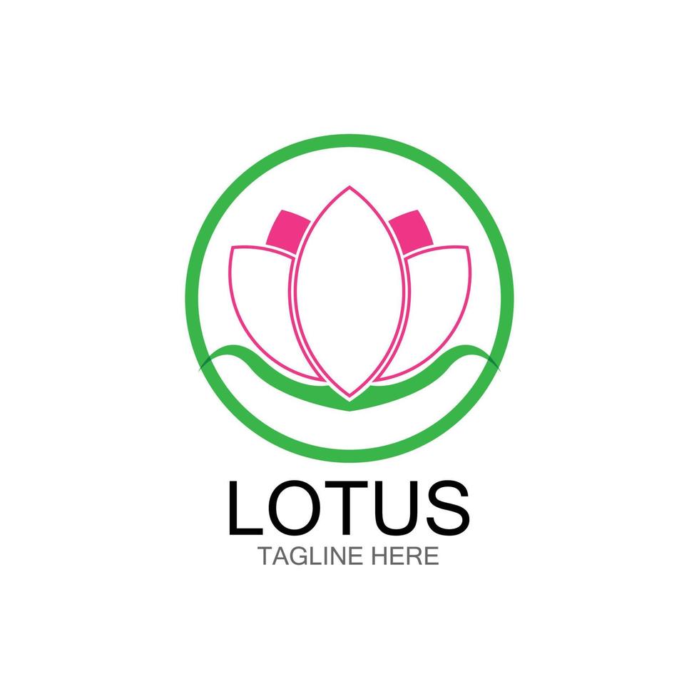 lotusbloemen ontwerp logo sjabloon icoon vector