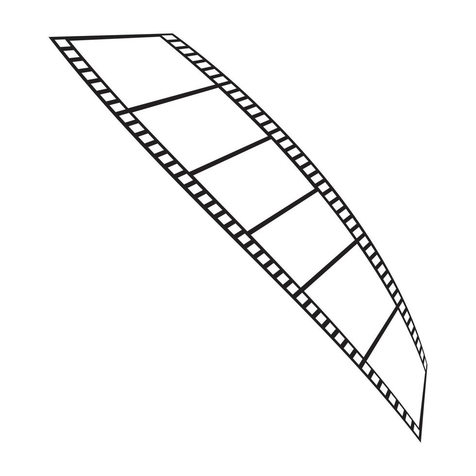 abstrack filmstrip logo sjabloon vector illustratie ontwerp