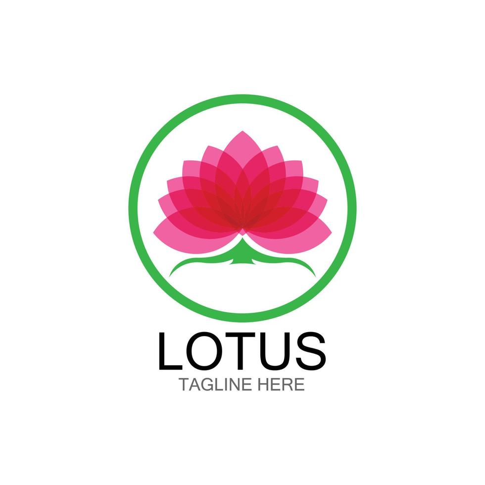 lotusbloemen ontwerp logo sjabloon icoon vector