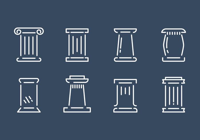 Gratis Roman Pillar Vector Set