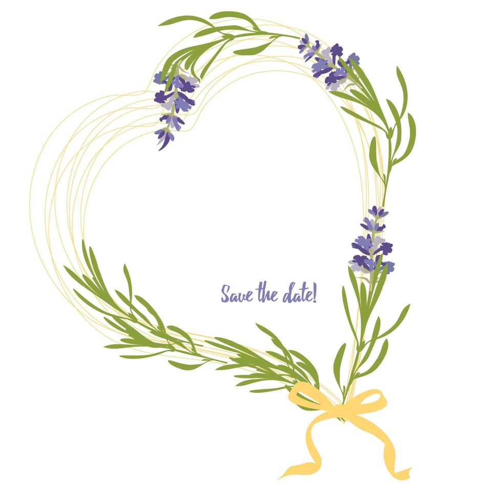 reeks paars lavendel mooi bloemen kaders sjabloon in vlak waterverf stijl geïsoleerd Aan wit achtergrond voor decoratief ontwerp, bruiloft kaart, uitnodiging, reizen fladder. botanisch illustratie vector