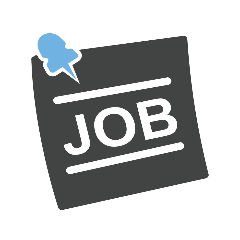 jobs glyph blauw en zwart icoon vector