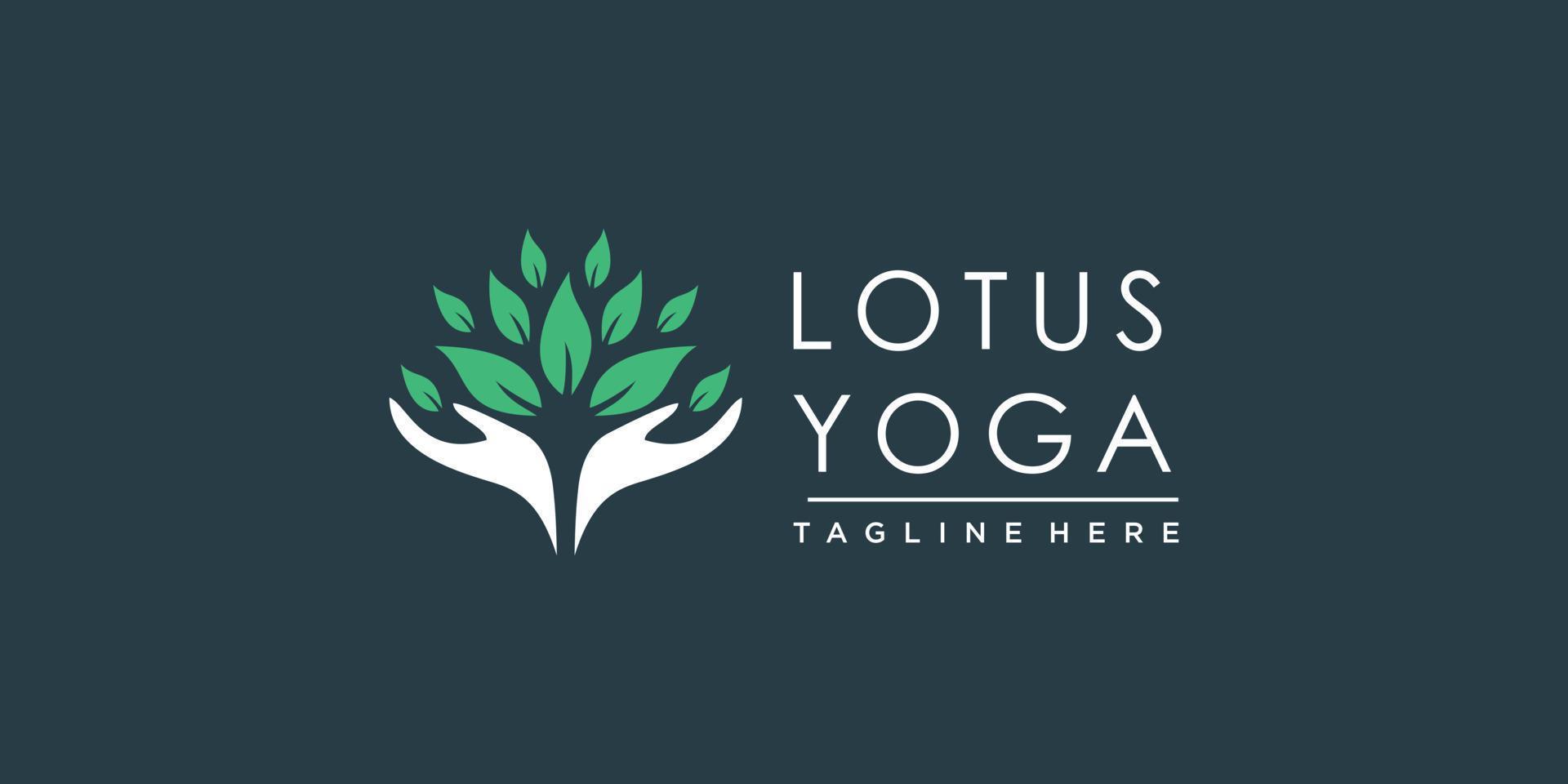 lotus logo ontwerp met creatief modern concept premie vector