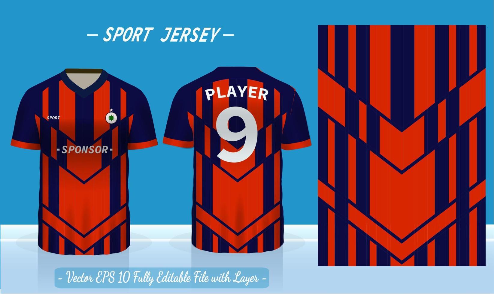 sport- Jersey en t-shirt sjabloon sport- Jersey ontwerp vector model. sport- ontwerp voor Amerikaans voetbal, badminton, racen, gaming Jersey