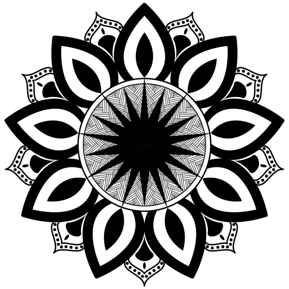 geïsoleerd mandala patroon abstract vector