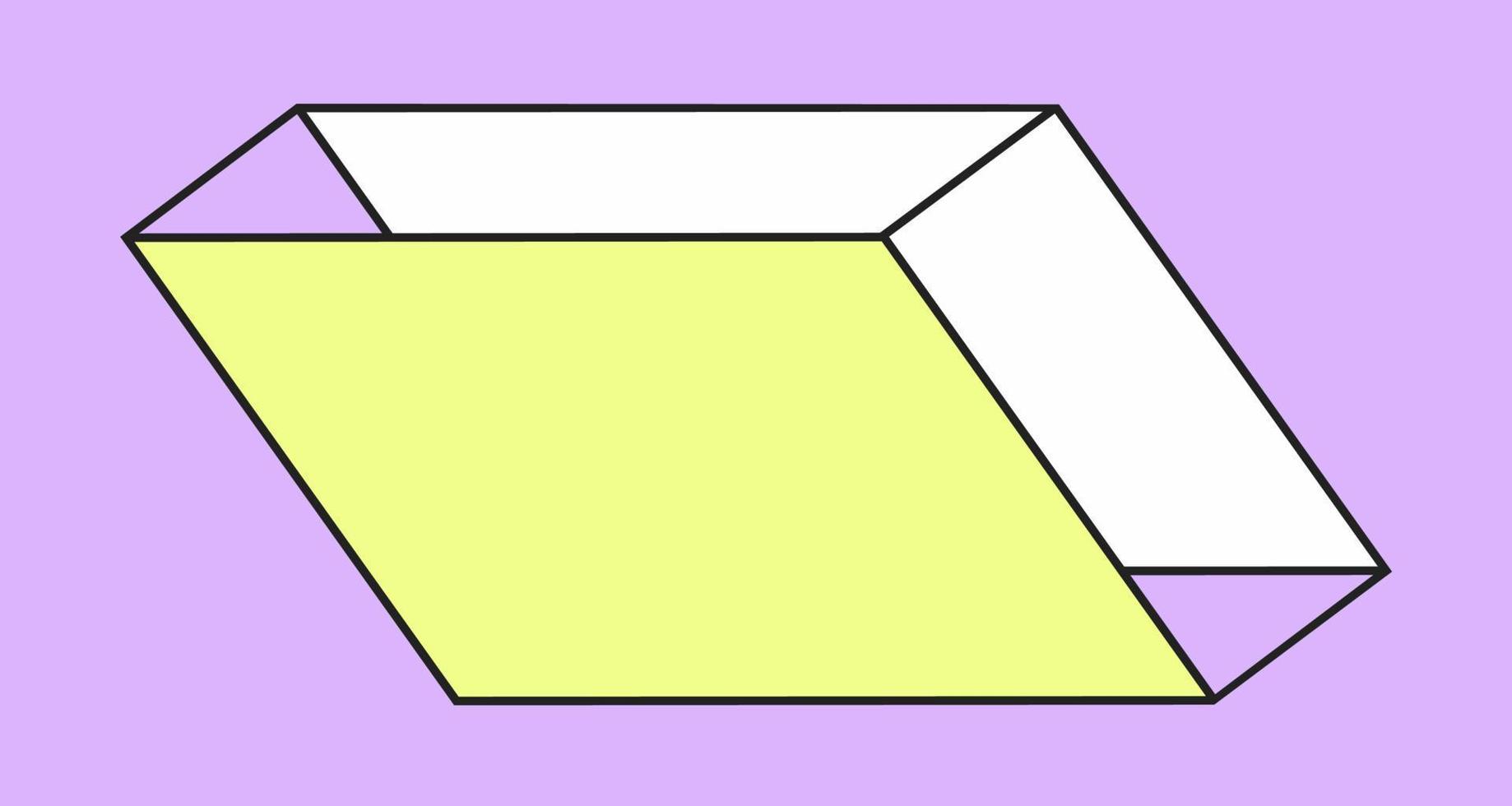 isometrische parallellepipedum. meetkundig vorm geven aan. vector