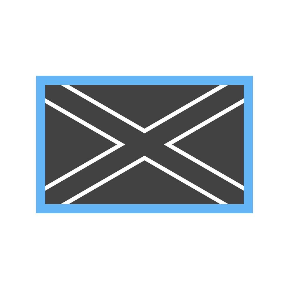 Schotland glyph blauw en zwart icoon vector