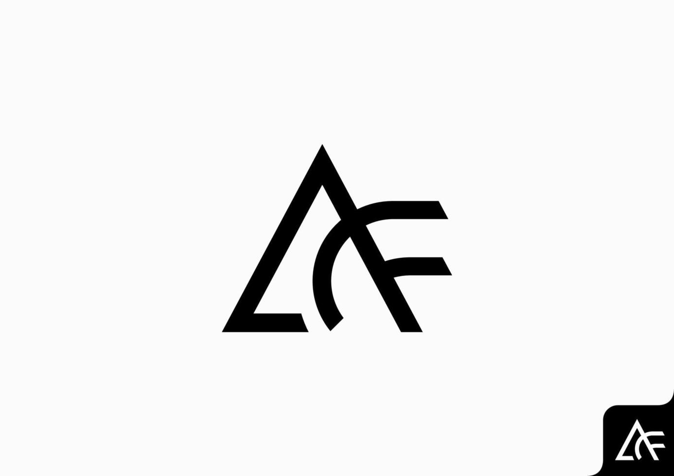 brief af fa logo icoon ontwerp sjabloon element vector