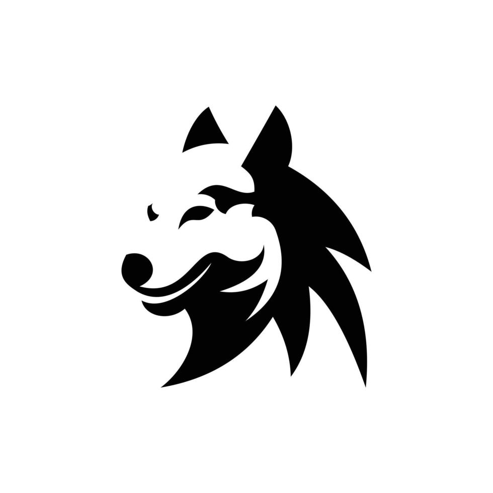 hoofd hond schor silhouet meetkundig logo vector