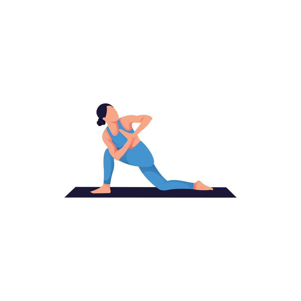 vrouw yoga pilates illustratie creatief ontwerp vector