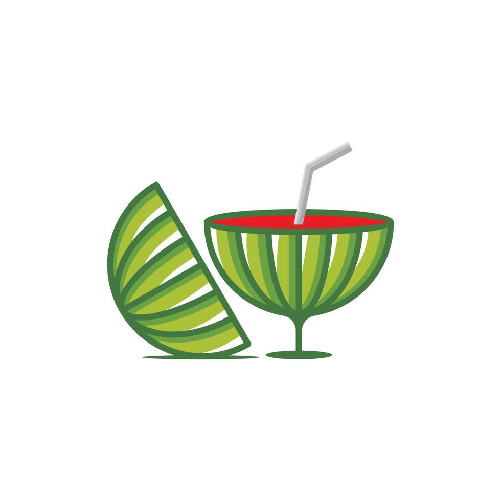 watermeloen sappig drinken natuur logo vector