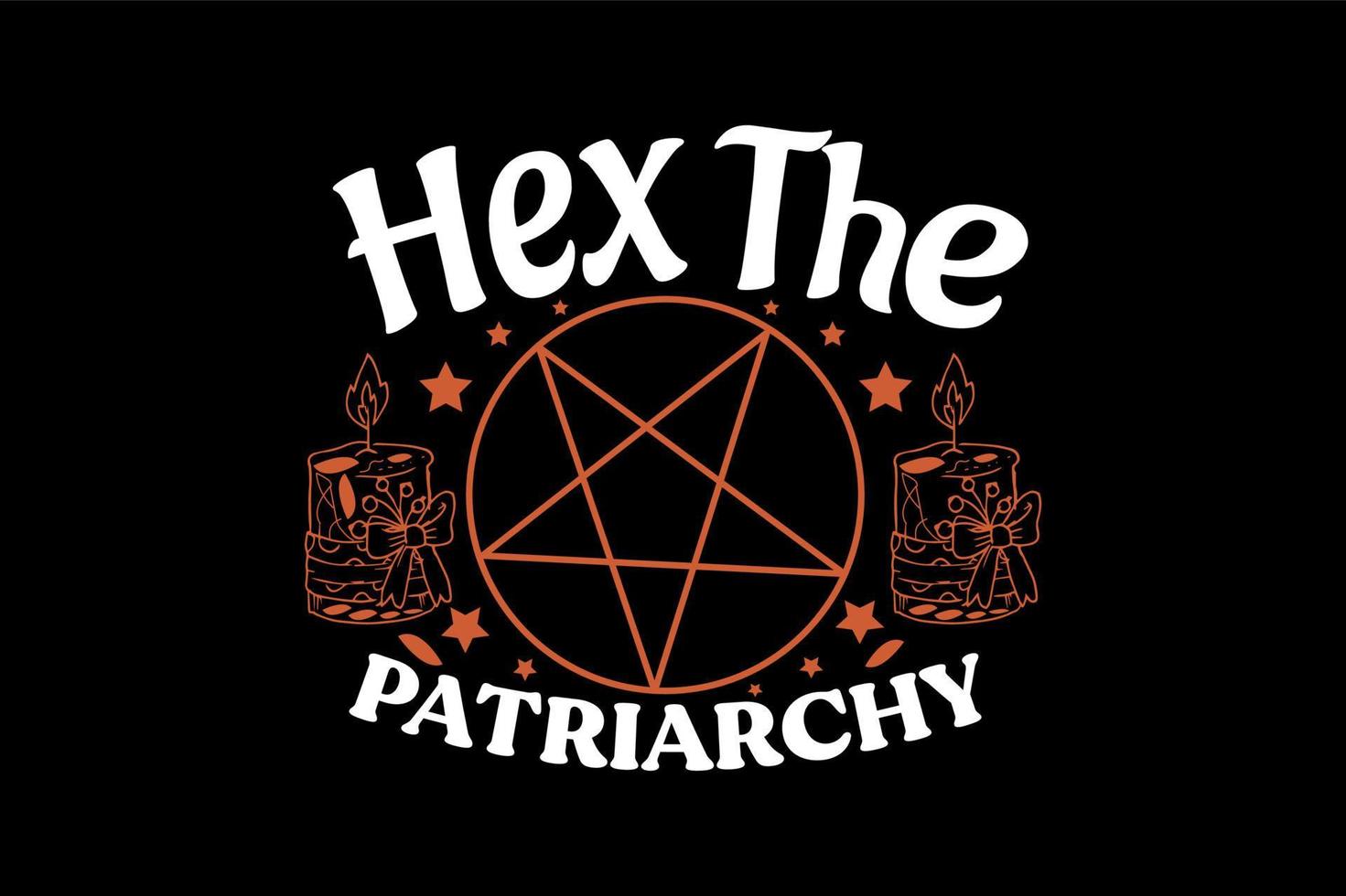 hex de patriarchaat, halloween t-shirt ontwerp vector
