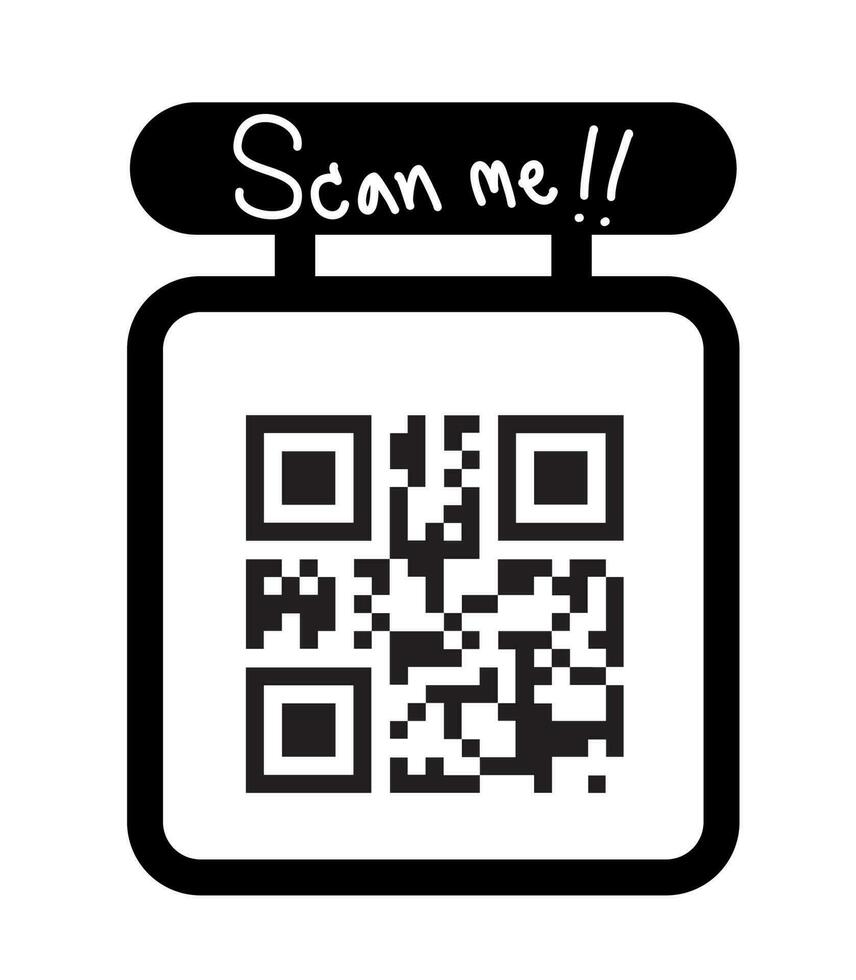 zwart qr code scannen vector