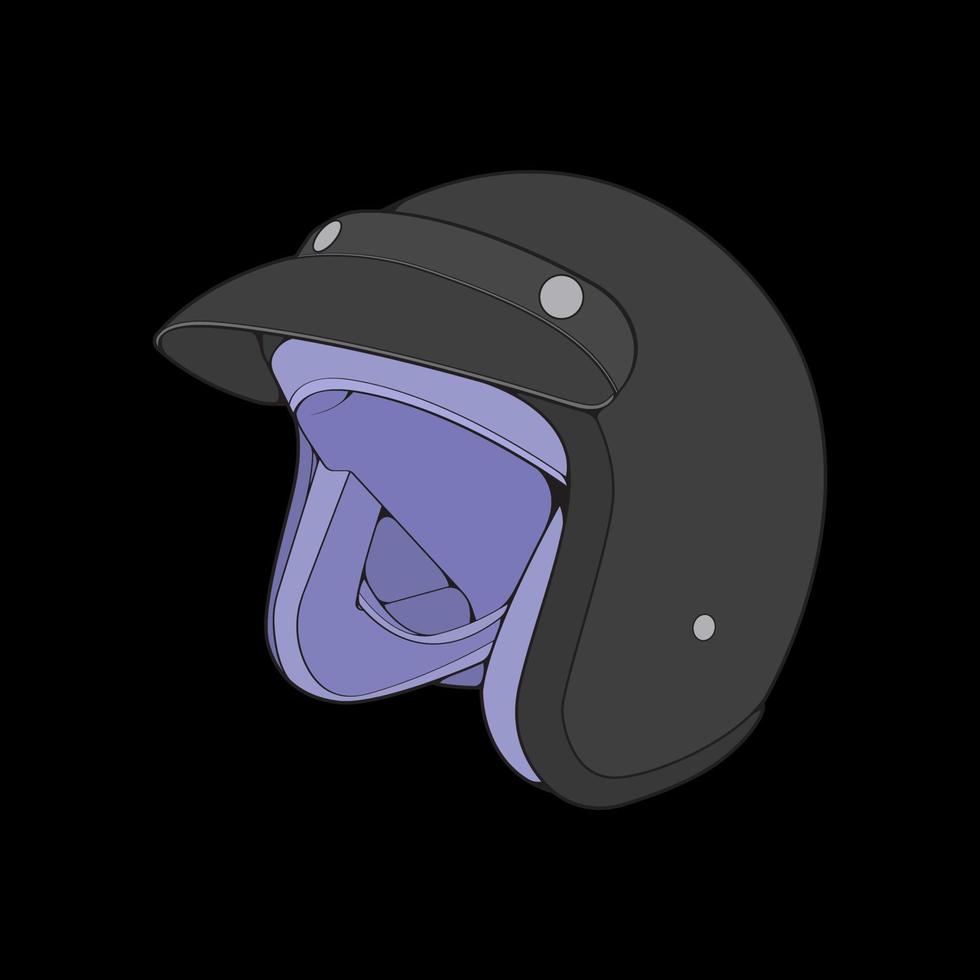 kleur blok helm voor de helft gezicht vector illustratie, helm concept, lijn kunst vector, vector kunst