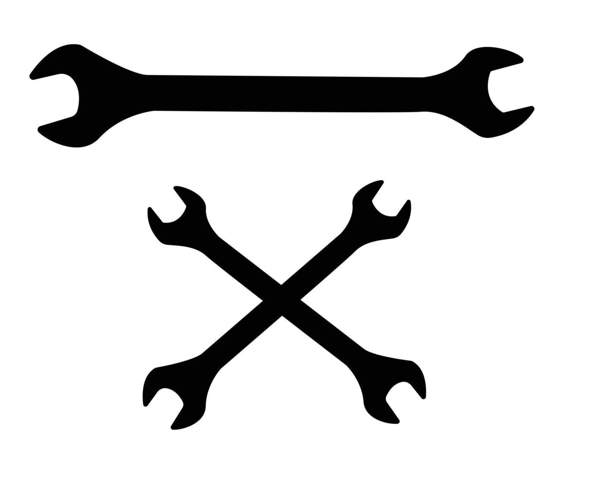 moersleutel silhouet pictogram vector illustratie