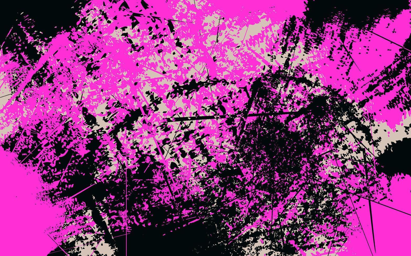 abstract grunge structuur zwart en roze kleur achtergrond vector