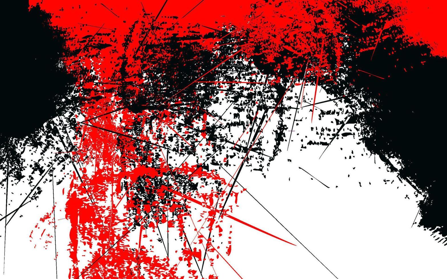 abstract grunge structuur plons verf zwart, rood en wit achtergrond vector