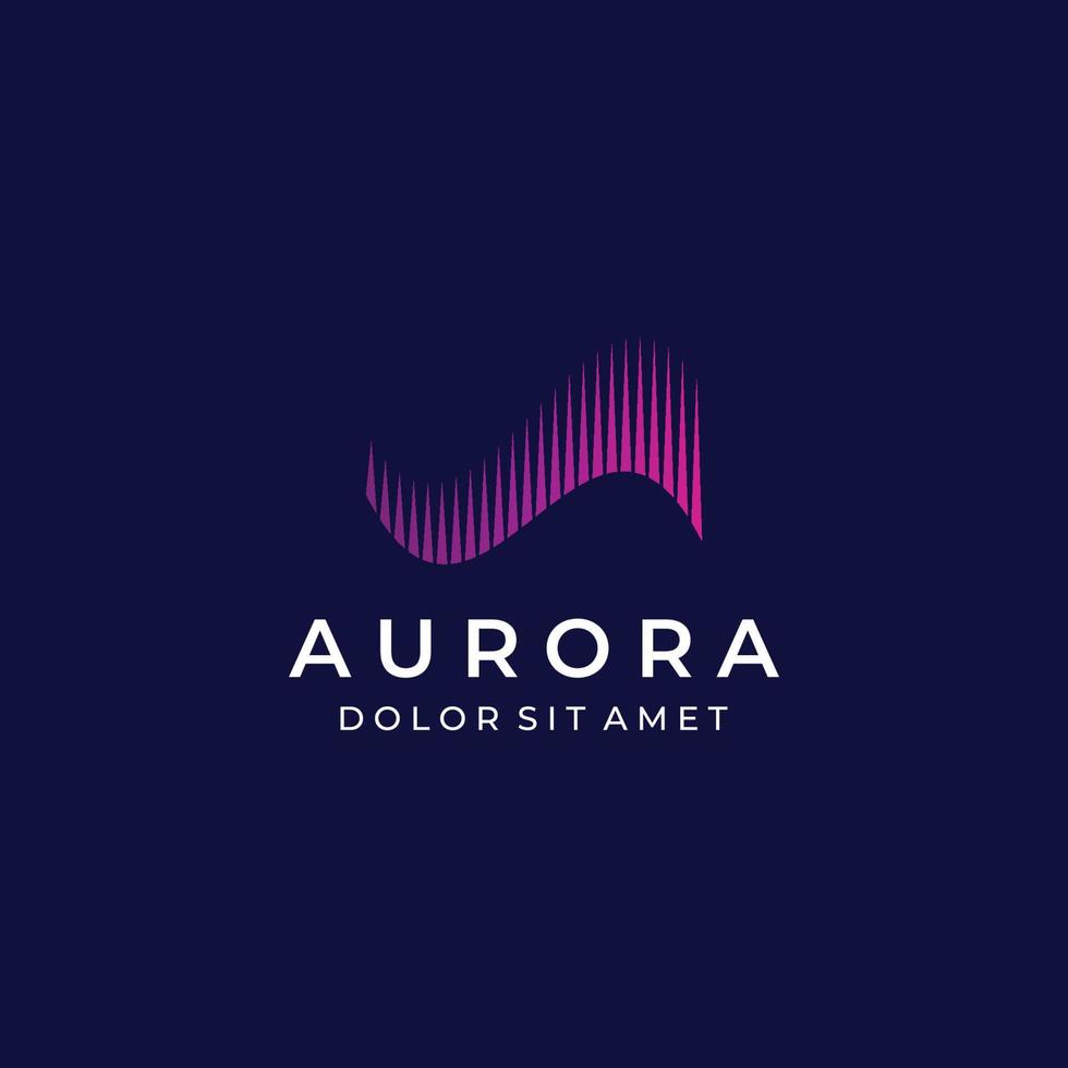 de licht Golf logo, geïnspireerd door de Aurora licht. met een modern concept. vector