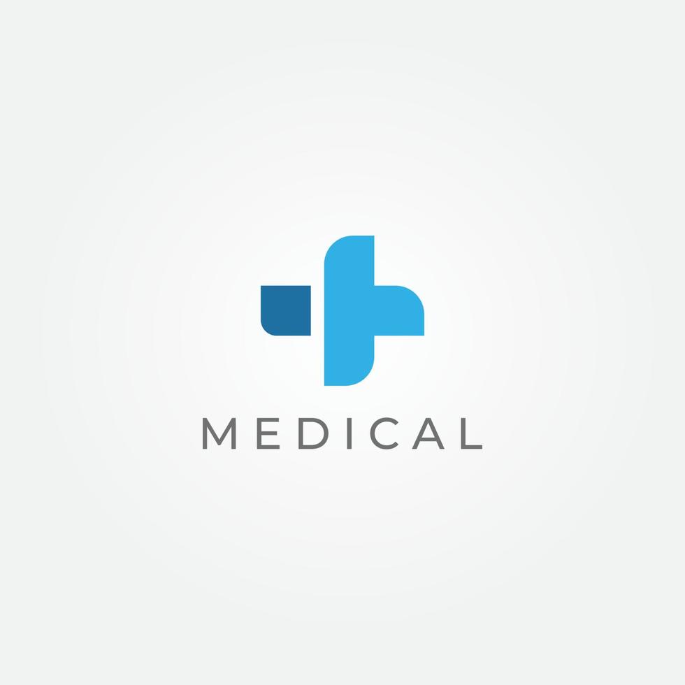 medisch teken logo gebruik makend van een gemakkelijk en modern plus teken, embleem; voor medisch, apotheek, apotheek, ziekenhuis.met sjabloon vector illustratie.