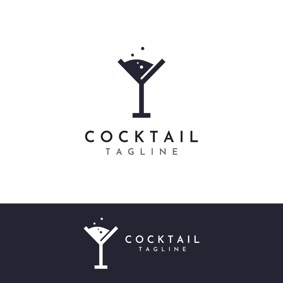 alcohol cocktail logo, nachtclub drankjes.logos voor nachtclubs, bars en meer in vector illustratie concept stijl.